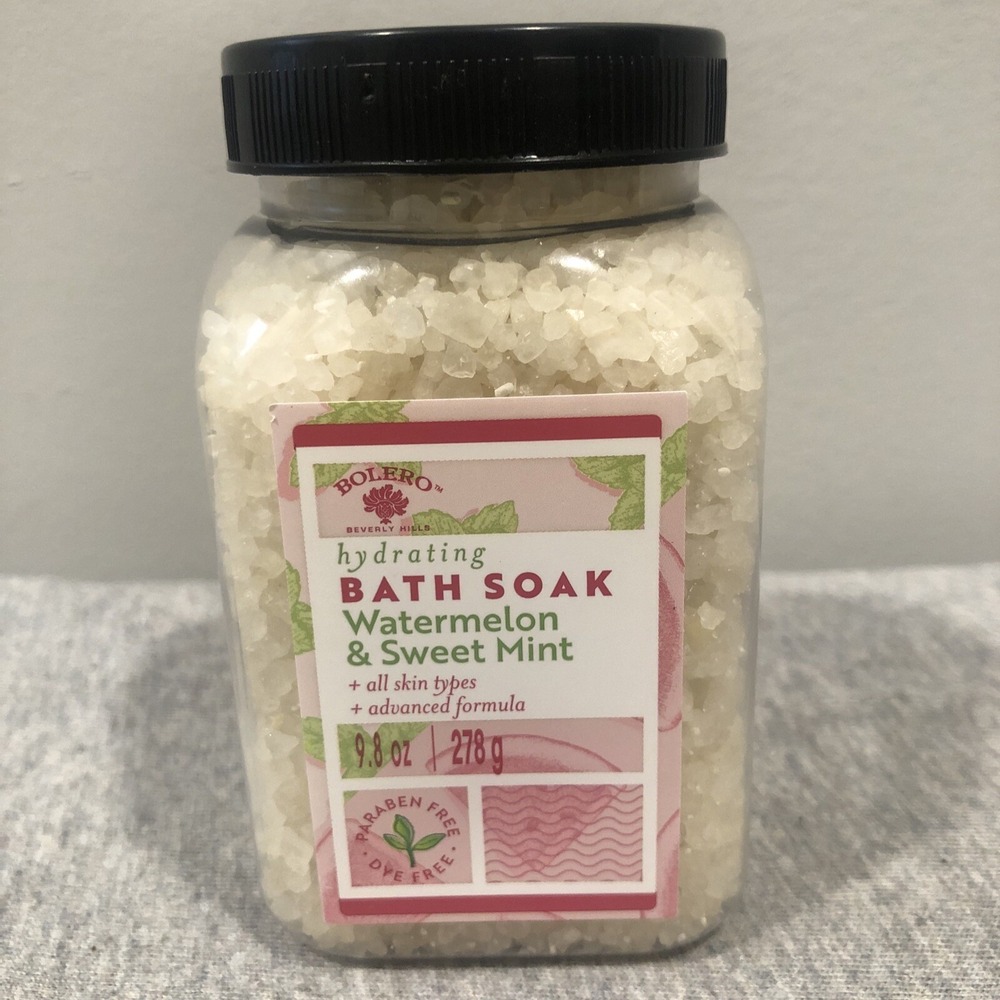 Bolero Of Beverly Hills Hydrating Bath Soak Watermelon And Sweet Mint 9.8 Oz NEW
